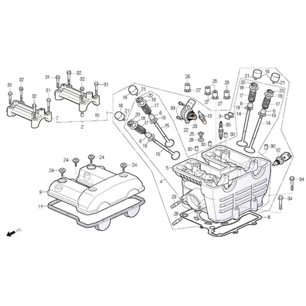 DAELIM VJF250 ROADWIN SILINDIR KAPAK CONTASI #VJF250 A0108